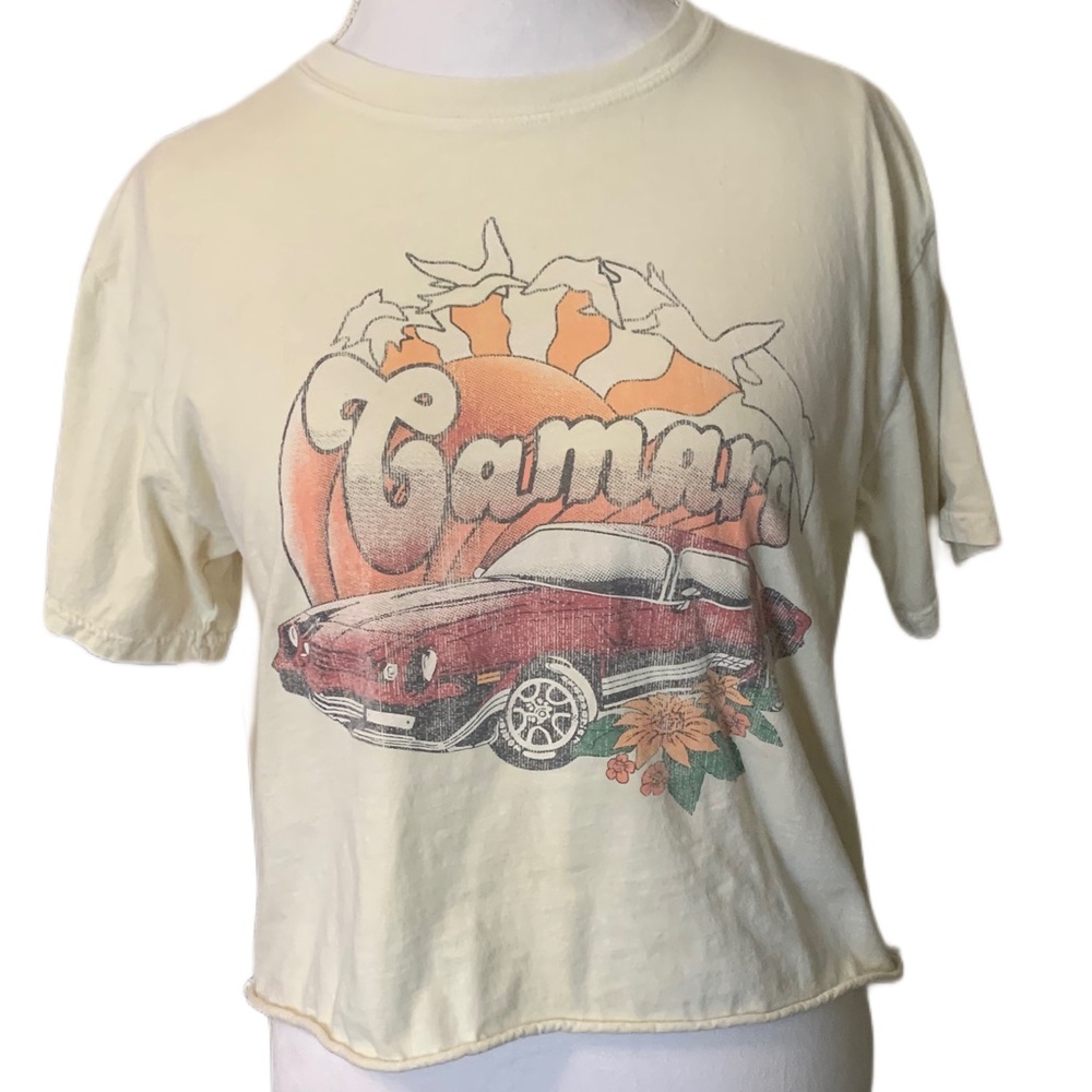 Yelllow Camaro Cropped T-Shirt